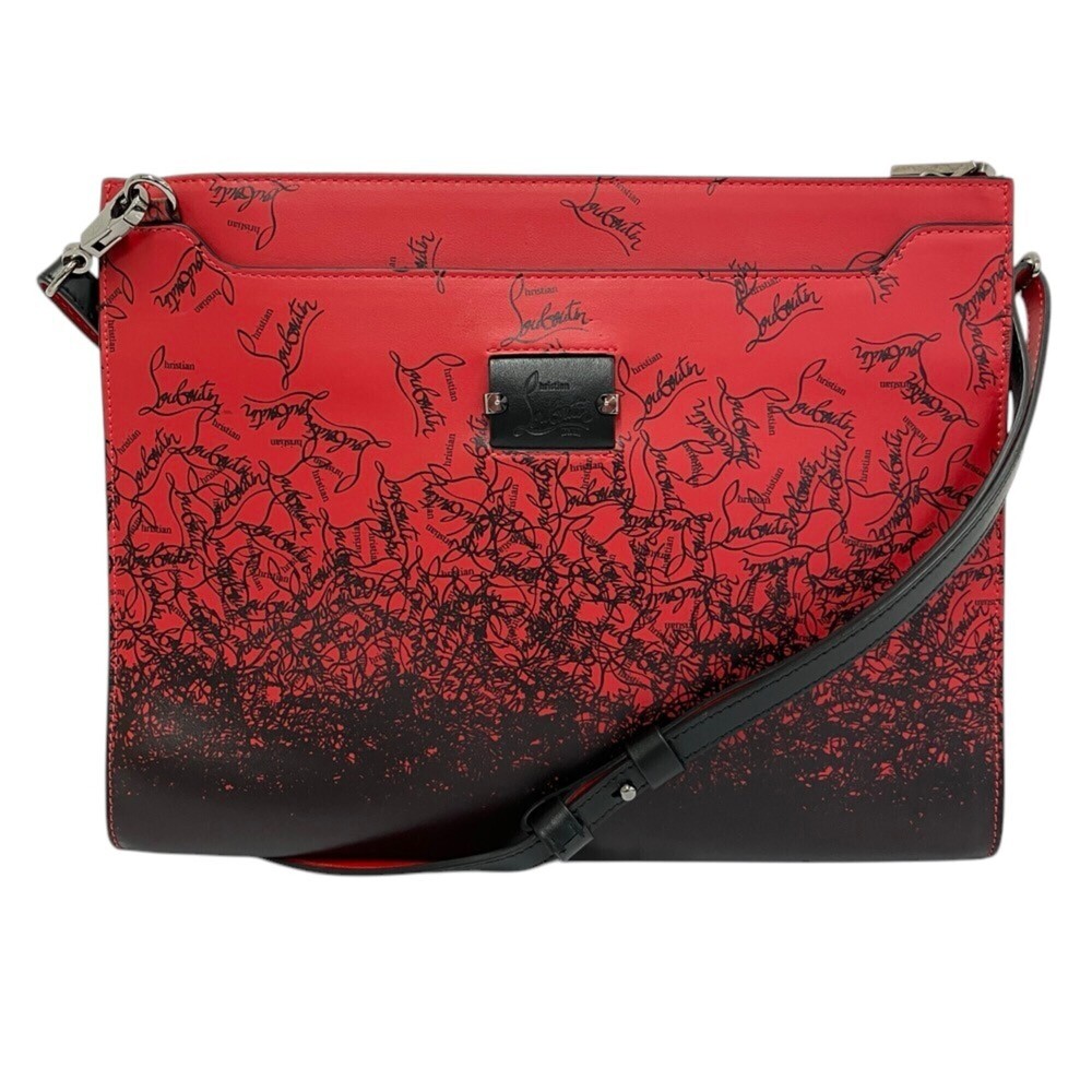 Christian Louboutin Sky Pouch 2-way Clutch Shoulder Bag (Red/Black) - Women's